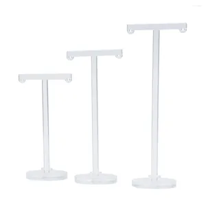 Mücevher Torbaları 3 PCS/ SET Küpe Stand Tutucu T- ŞEKİL EAR ÇALIŞMASI TUTMA RAF Ağacı Organizatör (İnce Versiyon)