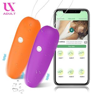 Spielzeug für Erwachsene, Bluetooth-App, Mini-Bullet-Vibrator für Frauen, Klitoris-Stimulator, kabellose Fernbedienung, vibrierendes Liebesei, weibliches Sexspielzeug für Erwachsene, 231030