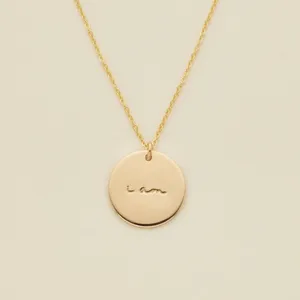 Pendant Necklaces Fashion Customized I Am Engraved Necklace Women Personalized Letter Gifts Drop