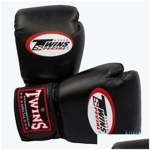 Schutzausrüstung 10 12 14 Unzen Boxhandschuhe PU-Leder Muay Thai Guantes de Boxeo Kampf MMA Sandsack Trainingshandschuh für Männer Frauen Kinder Dhgxk