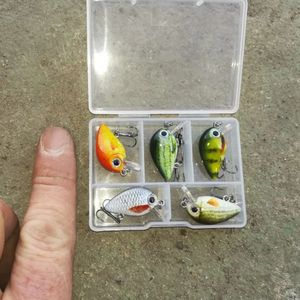 Fishing Accessories TREHOOK 5pcs 1.5g 3cm Mini Wobblers Crankbait Lure Artificial Bait Hard Floating Wobbler for Fish Bass Tackle 231030