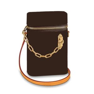 Flor Marrom MO. Bolsa de Ombro Crossbody CAIXA DE TELEFONE M44914, NÃO VENDIDA SEPARADAMENTE!