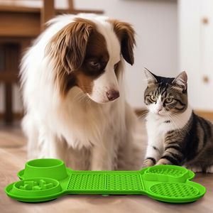 Slomo, Dog Slow Feeders Lick Mat, Redutor de Ansiedade de Tédio; Perfeito para alimentos, guloseimas, iogurte ou manteiga de amendoim. Alternativa divertida para uma tigela de alimentação lenta para cães