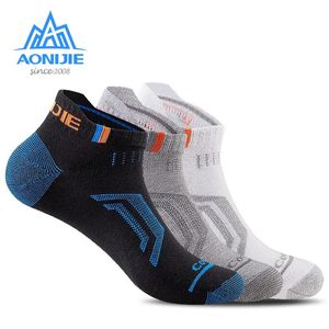 Sportsocken 3 Paar AONIJIE E4101 Atmungsaktiv Low Cut Laufen Sportlich Viertelkompression Fersenschild Radfahren 231030