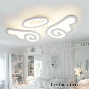 أضواء السقف الكرتونية الإبداعية ملاك مصباح بوي فتاة غرفة نوم غرفة حديثة بسيطة LED