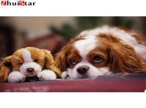 El Sanatları Diy Elmas Boyama Çapraz Dikiş Köpek Elmas Nakış Cavalier King Spaniel Tam Elmas Mozaik Ev Dekor Whh9417056