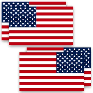 Подарочная упаковка 2 шт. 5,5x3,15 дюйма, наклейка с американским флагом США, наклейка для ноутбука, мотоцикла, патриотические звезды, светоотражающая полоса, автомобиль США