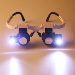 Magnifying Glasses Jeweler Watchmaker With Led Light Magnifying Glass 8X 15X 23X Headband Magnifier Glasses Reading Led Magnifying Glass Glasses 231030