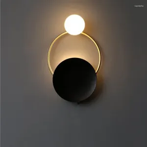 Lampada da parete moderna applique a led per soggiorno comodino corridoio in metallo arte semplice design per la casa illuminazione per scale retrò