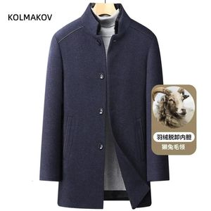 Jaquetas masculinas 2024 chegada jaquetas de inverno de alta qualidade moda casaco de lã masculino casual lã trench coat homens vestido jaqueta homens tamanho S-3XL 231030