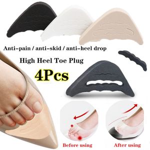 Schuhteilezubehör 4PCS High Heel Toe Stecker Einstellung Einstellgröße Einlegesümer Frauen Schuhe Vorderfüller Kissen Schmerz Relief Antiheel Drop Protektor 231030