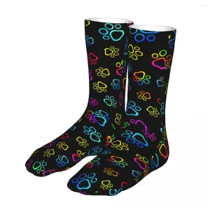 Men's Socks Happy Funny Women's Casual Bright Paws Colorful Sport Stockings Spring Summer Autumn Winter