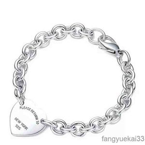 Armband für Frauen 925 Sterling Silber Herzförmiger Anhänger O-förmige Kette Hohe Qualität Luxusmarke Schmuck Freundin Geschenk Co G220510