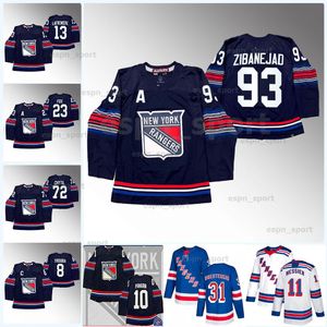 New York 93 Mika Zibanejad Rangers 202324 Tredje Jersey''nhl''chris Kreider Artemi Panarin Kaapo Kakko Adam Fox Ryan Lindgren Ryan Lindgren Kandre Miller Igor Shes Shes