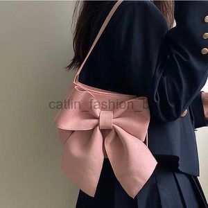 Shoulder Bags Bowtie Women's Bag Solid Color Women's Handbag Soft Bag Women's Underarm Bagcatlin_fashion_bags