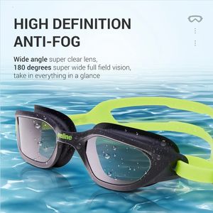 Professionelle Schwimmbrille für Erwachsene und Kinder, Sport-Schwimmbrille, optische Linse, HD, wasserdicht, Anti-Beschlag, großer Rahmen, Poolbrille, 231030