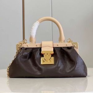 Molnkoppling handväska kedja mjuk ko dölj dumpling väskor m46544 klassisk 28 cm neo vintage designer handväskor