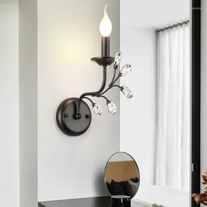 Vägglampa hemdekoration kristallljus retro led sconce sängen fixtur sovrum badrum gången café bar el