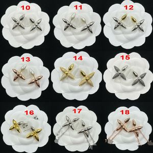 Luxury Three Leaf Flowers Ear Stud Earrings For Woman Earring Fashion Styling Classic Products Personliga Jewerlry Accessories Zuhe 02