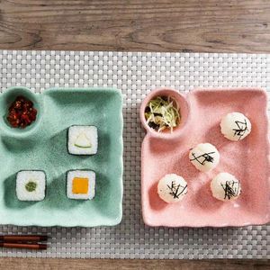 Teller Keramik-Knödelteller mit Essigschale, kreatives Geschirr für kleine Früchte, LB031403
