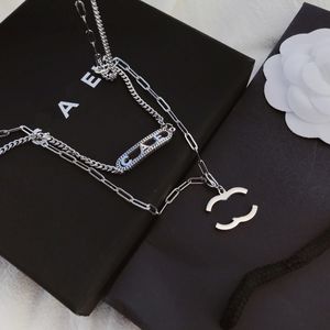 Birthday Love Gift Necklace Girl Charm Luxury Letter Pendant Necklace New Designer Brand Jewelry 925 Silver High Quality Long Chain Girls' Romantic Love Necklace