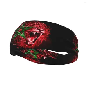 Berets niestandardowy marokańska flaga Marokco Lion Training Sweatband Men Men Non Slip Szybkie suszące opaski na głowę jogi