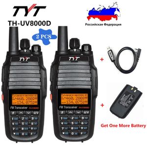 Walkie Talkie TYT THUV8000D 2PCS AMATEUR Handheld Radio 10W 3600mAh Dual Band 136174400520MHz 231030
