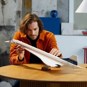 Modello di aereo 10318 Concorde Airbus Building Blocks Tecnico 105CM Modello di aereo in mattoni Giocattoli educativi per bambini Regali di Natale 231030