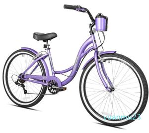 Bicicletta da crociera da donna Bayside, bicicletta viola, bici da strada in carbonio, bici da corsa