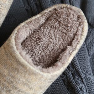 Outono e inverno Baotou espessamento de fibra longa interior casa flexível chinelos de algodão azul antiderrapante sola de couro sapatos de algodão quente para homens e mulheres tamanho 36-41