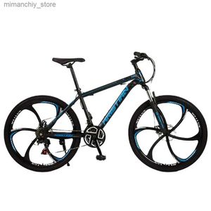 Fahrräder Mountainbiken 26 Zoll Fahrrad mit variabler Geschwindigkeit High Carbon Steel Frame Outdoor Radfahren Dämpfung Doppelscheibenbremse Perlenfuß Q231030