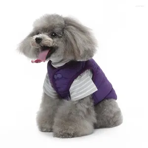 Köpek Kıyafet Kış Sıcak Katlar Kalınlaştırılmış Rüzgar Tabanlı Evcil Hayvan Sonbahar ve Giysi Kablo Demeti Pamuk Ceket Tulumları