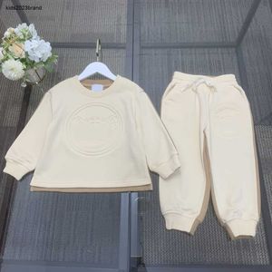 Nya babybanor Färgblock Kids Autumn Set Storlek 100-160 Cirkulärt djurmönster Prägling Hoodie och Casual Pants Oct25