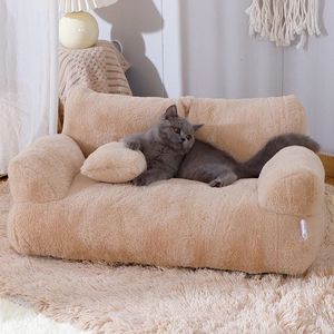 Cat Beds Furniture Luxury Cat Bed Super Soft Cat Sofa Pet Sleeping Cushion Detachable Non-slip Dog Bed Kitten Puppy Sleeping Bed sofa para gatos 231030