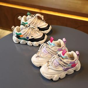 Ботинки для бега с мягкой подошвой для мальчиков, смешанные цвета, детские теннисные кроссовки для девочек, школьные спортивные детские кроссовки F08233 231030