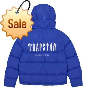 Trapstar London Dekodowany z kapturem puffer 2.0 Gradient czarna kurtka mężczyźni haftowane termiczne bluzy z kapturem mężczyźni Tops2ox1