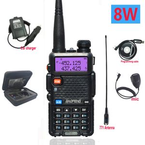 Walkie Talkie Baofeng UV 5R True 8WポータブルハムCBラジオデュアルバンドVHF UHF FMトランシーバー双方向ラジオUV82 UV9Rプラス231030