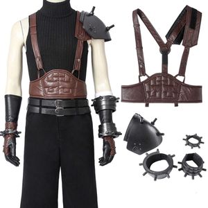 Cosplay vuxen kostymtillbehör Final Fantasy VII Remake Cloud Cosplay Bloomers byxor remmar med axel rustning ff arm rekvisita bälten