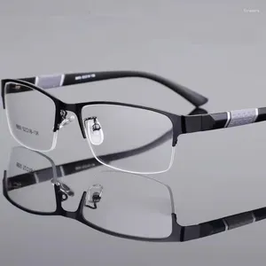 サングラスフレームメタルアンチブルーライトリーディングメガネス先見の明のある眼鏡男性ビジネスアイウェアディオプター0 1.0 1.5 2.0 2.5 3.0 3.0 3.5 4.0