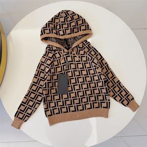 2023Felpa girocollo in puro cotone per bambini Autunno Ragazzi e ragazze Maglione sottile allentato Moda bambini Felpa con cappuccio a maniche lunghe 90-140 cm q6