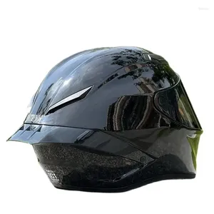 Motosiklet kaskları sürme gpr spoiler dot onaylı parlak siyah renk kask tam yüz casco casque