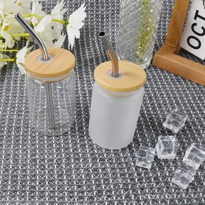 3-Unzen-Mini-Sublimations-Schnapsglas mit Metalldeckel, Strohhalm, klar gefrostete Gläser, süßer Wein, Alkoholglas