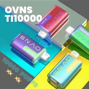 Ovns Ti10000 Устройство для вейпинга Перезаряжаемая электронная сигарета Комплект с регулируемым потоком воздуха 10000 затяжек Заводской одноразовый вейп