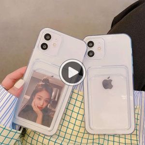 Phone Case For iPhone 11 12 13 14Mini case For iphone 11 Pro X XS Max XR 7 8 Plus SE Case Cover Soft Silicone Wallet Card Holder