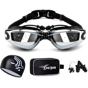 goggles Professional Silicone Swimming Goggles Earplug Swim Cap Bag Adult Pool Glasses anti fog Men Women Optical waterproof Eyewear 231030