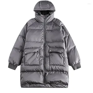 Men's Jackets Winter Men Medium Length Cotton Large Pocket Oversized Parkas Coat Windproof Warm Overcoat Male