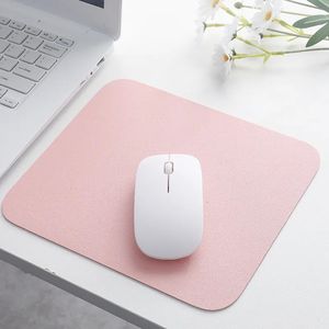 Mouse Pads Wrist Rests Simple Solid Color PU Leather Mat Antislip Waterproof 2320cm Pad School Supplies Office Accessories Desk Set 231030