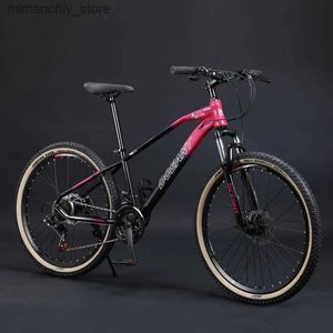 Cyklar 26/27,5/29 tums mountainbike Vuxen Variabel hastighet Stöttabsorption Manlig och kvinnlig cykel 21 Speed ​​Pendder Motion Bicycle Q231030