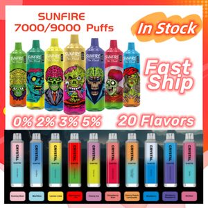 Festival Gift Sunfire E Cigarett 9000 Puffs 7000 Vapes Disponible Puff 9000 Tornado 9K Puffs Crystal Bar uppladdningsbar 0% 2% 3% 5% VAPE PEN PREFILLERA CALLS POD 20 Smaker