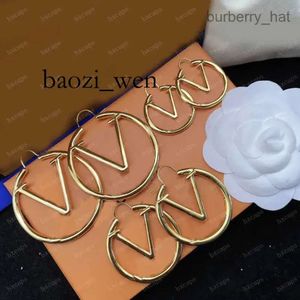 3cm 4cm 5cm Gold Earrings Designer for Women Jewlery Letter Stud Brand Hoop Earring Wedding Party with